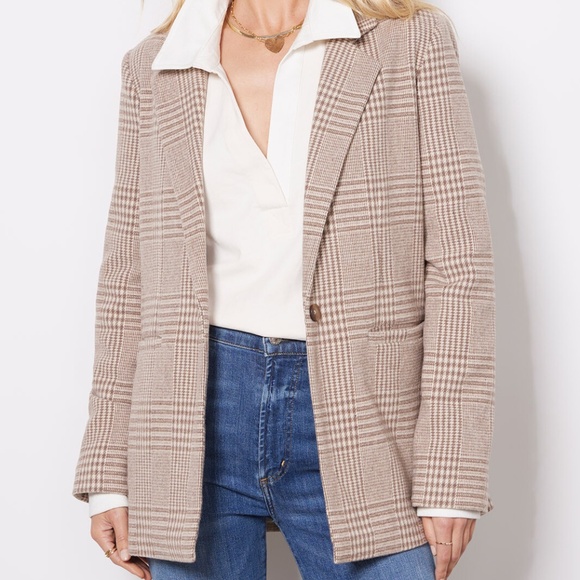 Evereve x Z Supply Anna Plaid Blazer - Picture 3 of 8